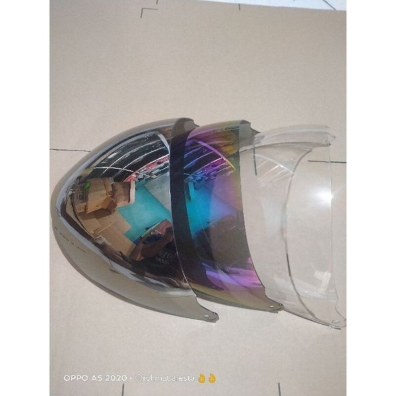 Berkualitas Kaca Helm/Visor Helm Gm Evo/Gm Fiktur 100%Orginal Inko (Silver)