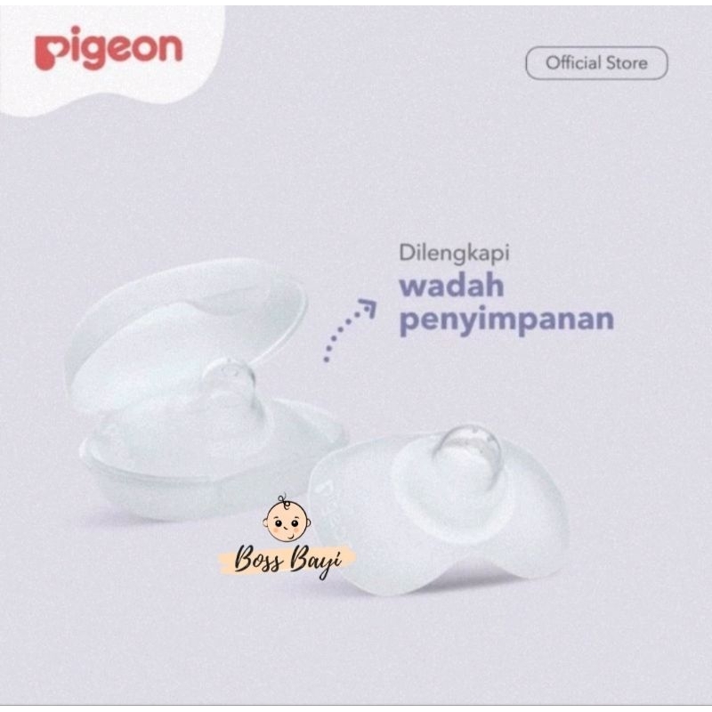 PIGEON - Natural Feel Silicone Nipple Shield /Pelindung Puting isi 2