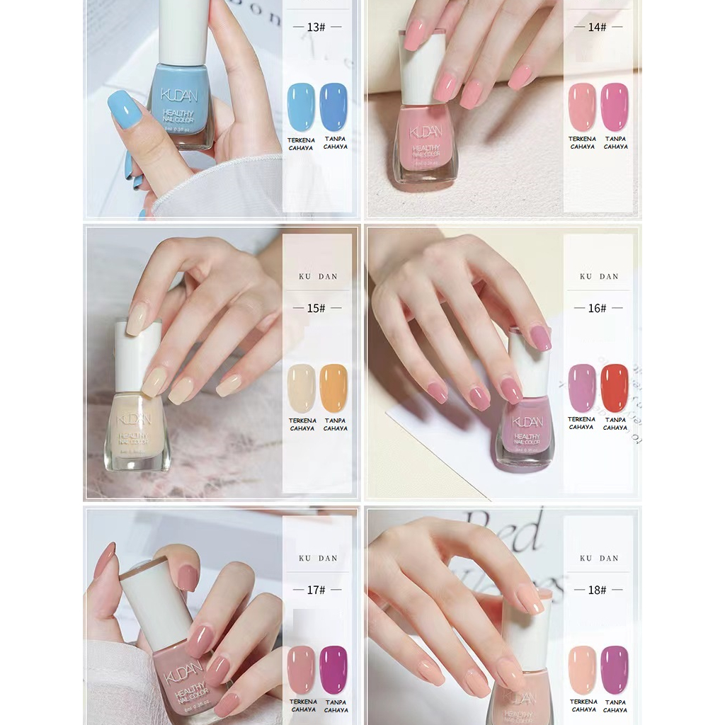 LUCKYMALL KUDAN Kutek Kuteks Photocromic Berubah Warna Jika Terkena Sinar Matahari Halal Muslimah Sholat Non Peel Off Sehat Healthy Nail Polish Gel Color Change