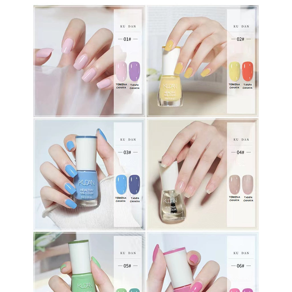 LUCKYMALL KUDAN Kutek Kuteks Photocromic Berubah Warna Jika Terkena Sinar Matahari Halal Muslimah Sholat Non Peel Off Sehat Healthy Nail Polish Gel Color Change