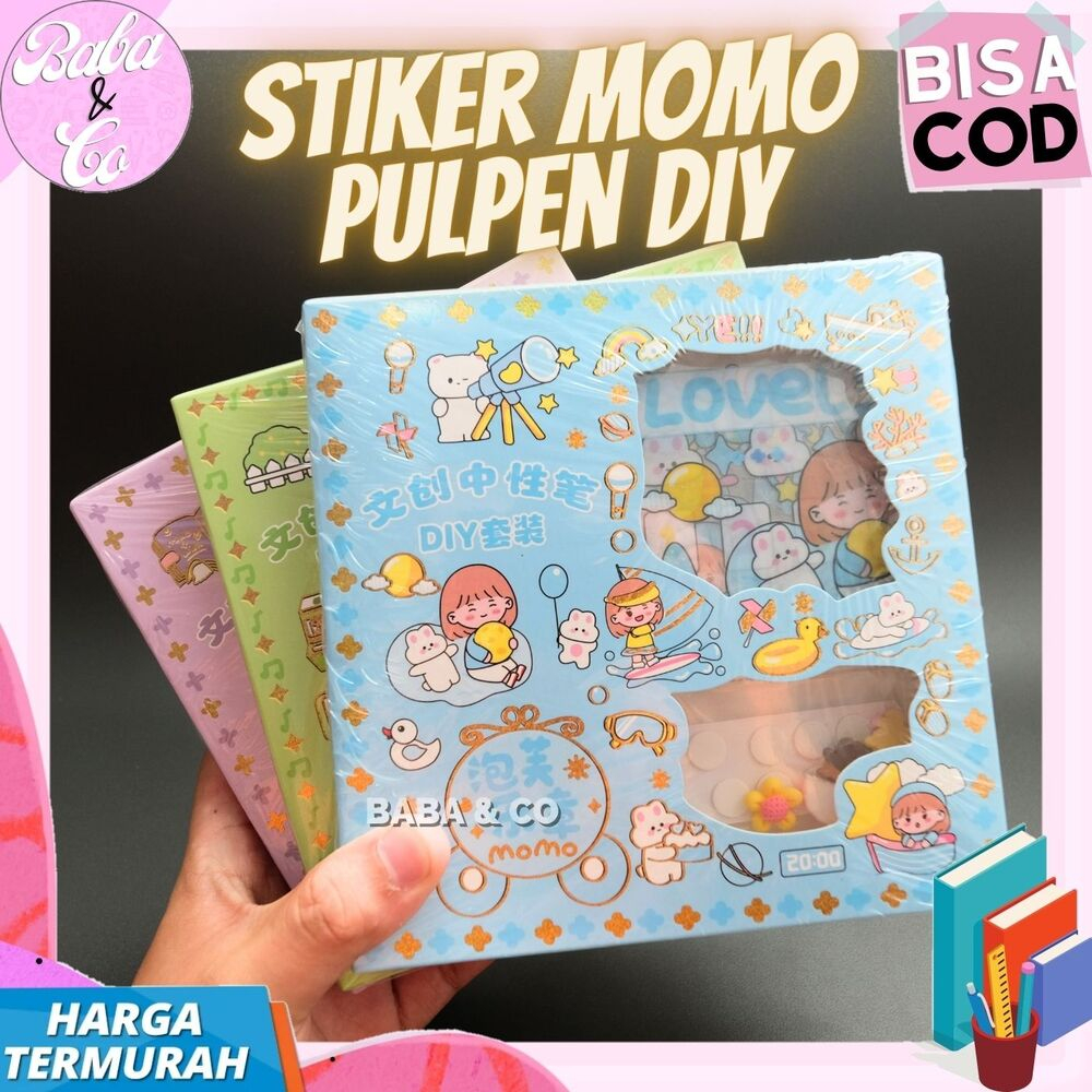 

STIKER BOX MOMO PULPEN DIY STICKER LUCU UNIK PEN MOMO DIY SET BOX COD STIKER PAKET 2 IN 1