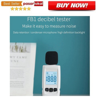

Unik Alat Ukur Suara Noise Detector Sound Level Decibel Meter FB1 White Murah