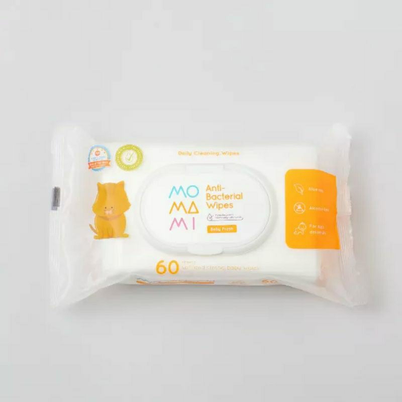 Momami Anti Bacterial Wipes Isi 60