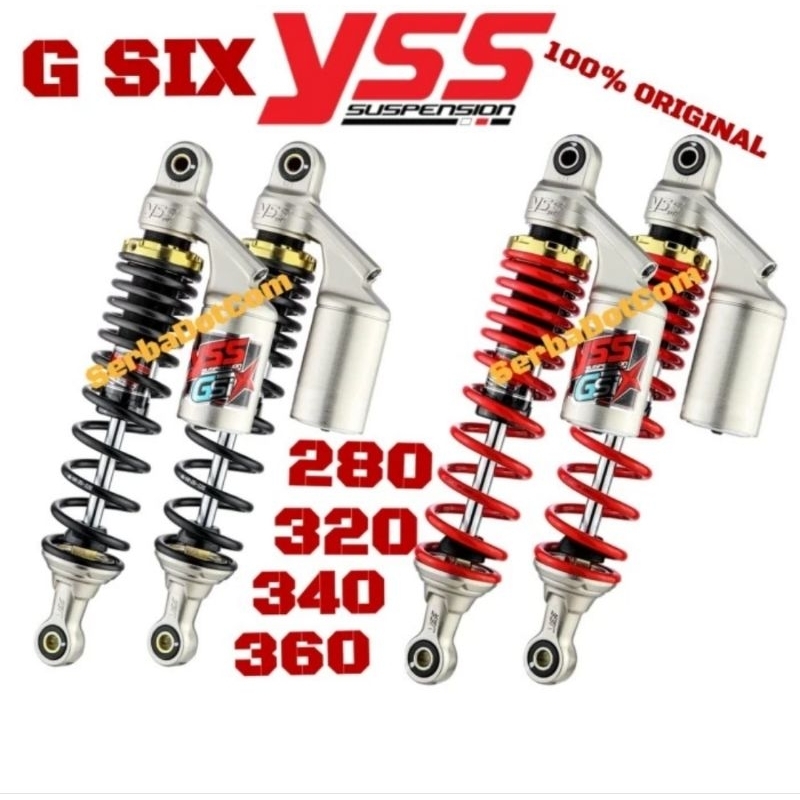 SHOCK YSS G SIX 6 G6 GSIX SERIES ORIGINAL 280 320 340 360 mm RED BLACK