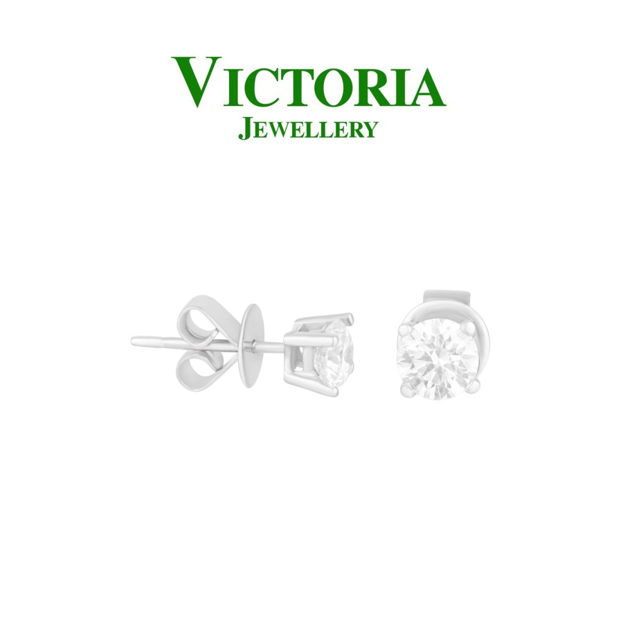 Anting Berlian Solitaire Gia Sertifikat VFER779609 Victoria Jewellery