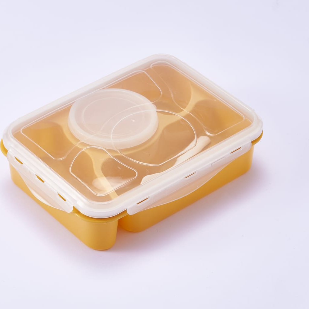 LUNCH BOX KOTAK MAKAN 4 SEKAT  BENTO TERBARU KOTAK MAKAN /SEKAT SUP KODE 5731