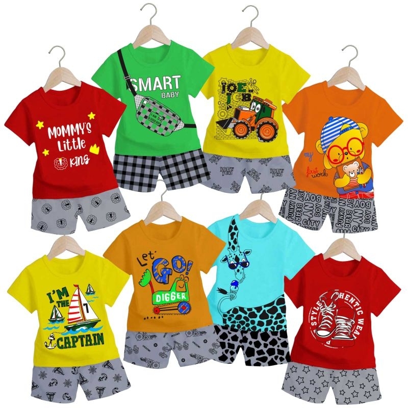 VALMELO SETELAN ANAK LAKI LAKI / SET BAJU ANAK COWOK TERMURAH 0-4 TAHUN