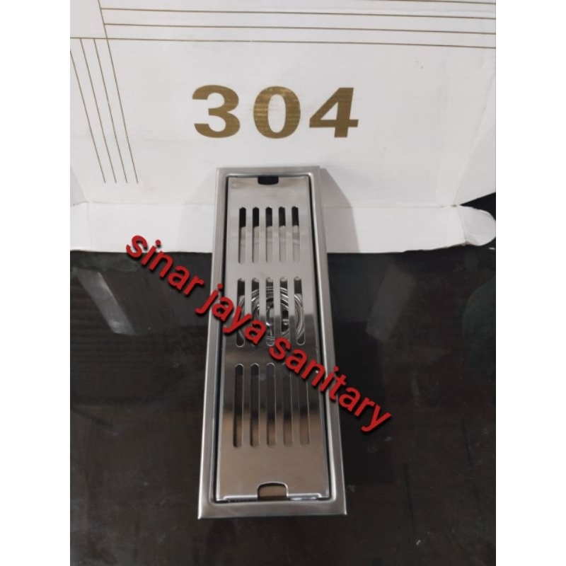 Smart floor drain panjang 30cm stainless 304 / Floor drain 30cm stainless