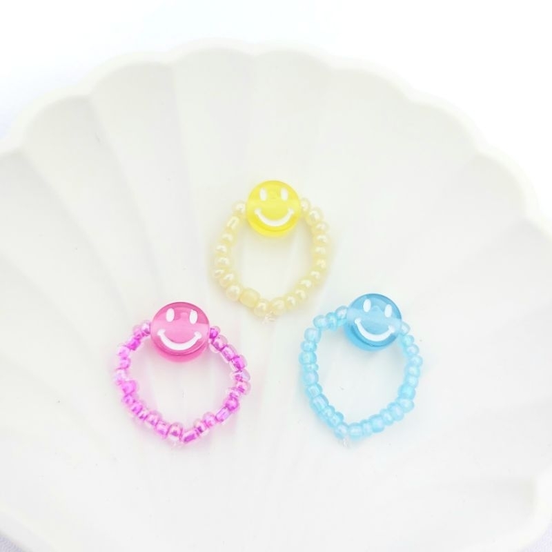 cincin manik-manik | cincin manik smile | cincin manik | beads ring smile | beads ring | cincin manik lucu | cincin manik korea