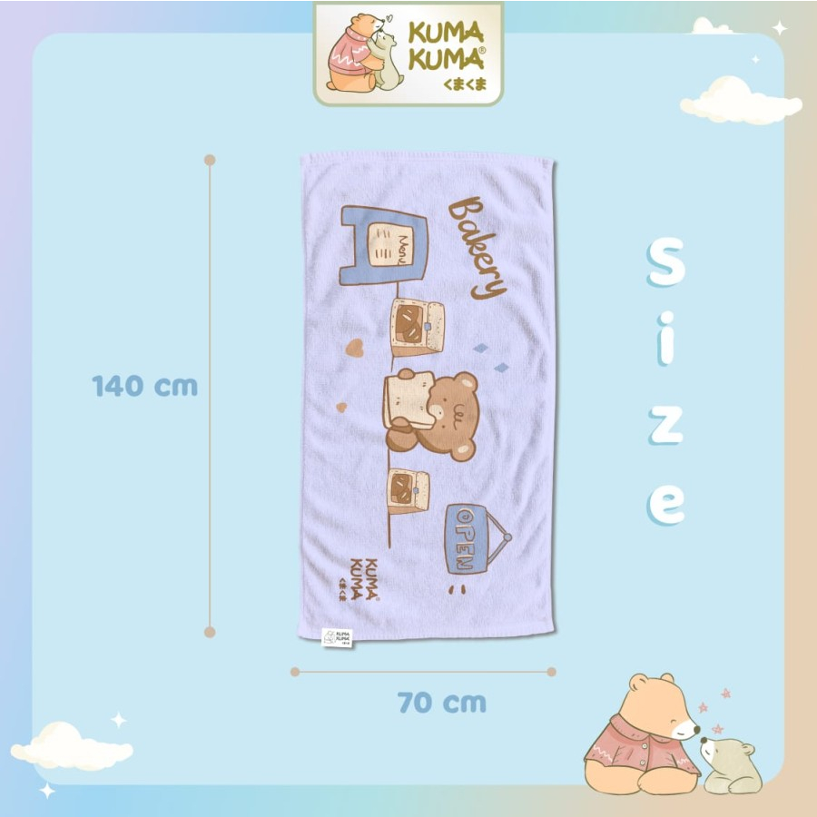 HANDUK MICROFIBER RILAKKUMA BY KUMA-KUMA / HANDUK BAYI