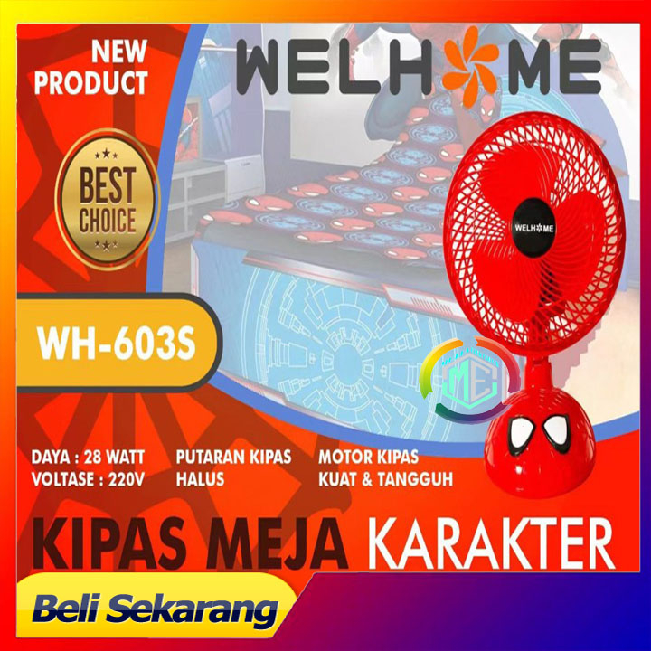 kipas angin meja karakter welhome PROMO