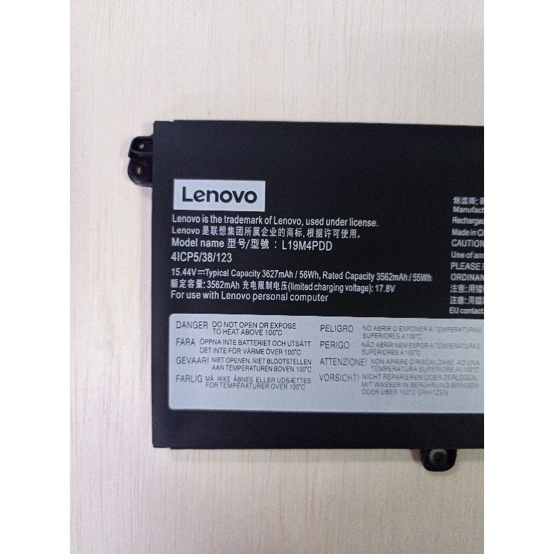 Baterai Battery Lenovo L19C4PDD L19M4PDD L19D4PDD L19L4PDD Thinkbook 13S G2 14S G2 L19D4PDD