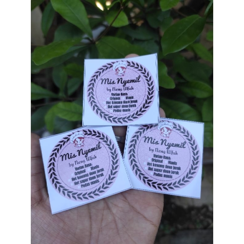 

STIKER cemilan makanan isi 100pcs +DESAIN
