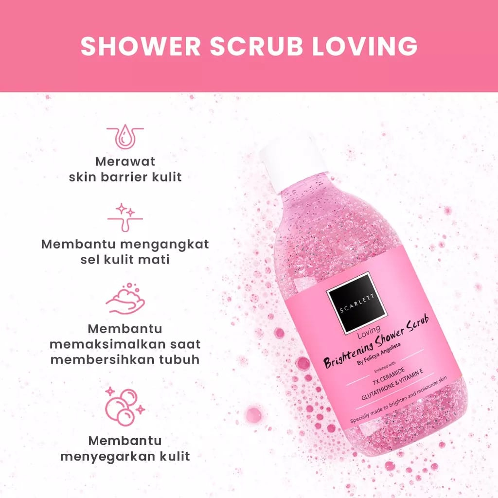 Scarlett whitening Series Lovely/Body serum/Body Scrub/shower Scrub/Body Lotion/Body Cream