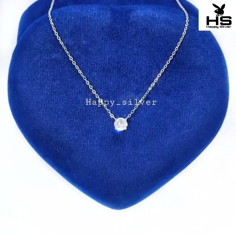 KALUNG PERAK ASLI SILVER 925 LAPIS EMAS PUTIH MODEL NAGITA SLAVINA RANTAI NORI POLOS KECIL - PERHIAS