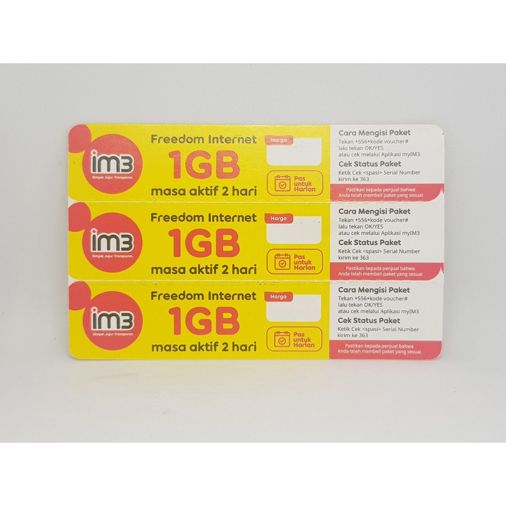 Voucher Indosat 1 GB 2 Hari