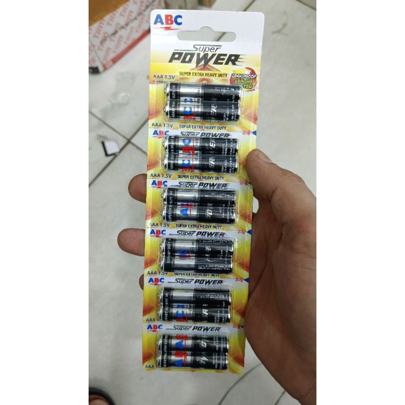 baterai remote ABC AAA BIRU/ABC AAA HITAM ABC/ baterai remote