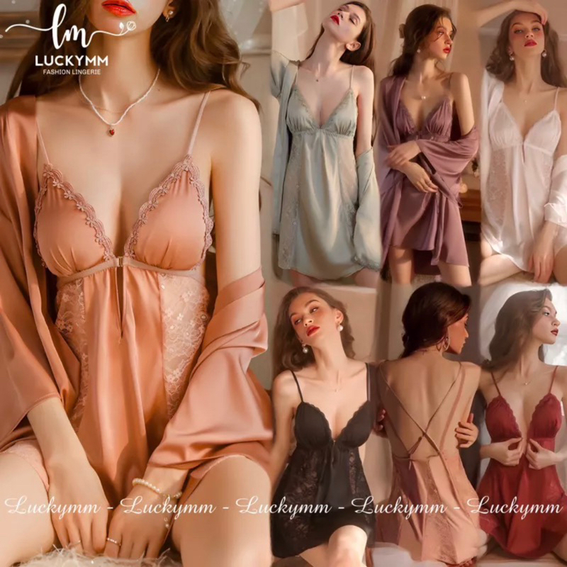 16-Sexy Lingerie dress baju sexy wanita bahan satin / Lingerie satin sexy night dress / Sexy night gown / Seserahan