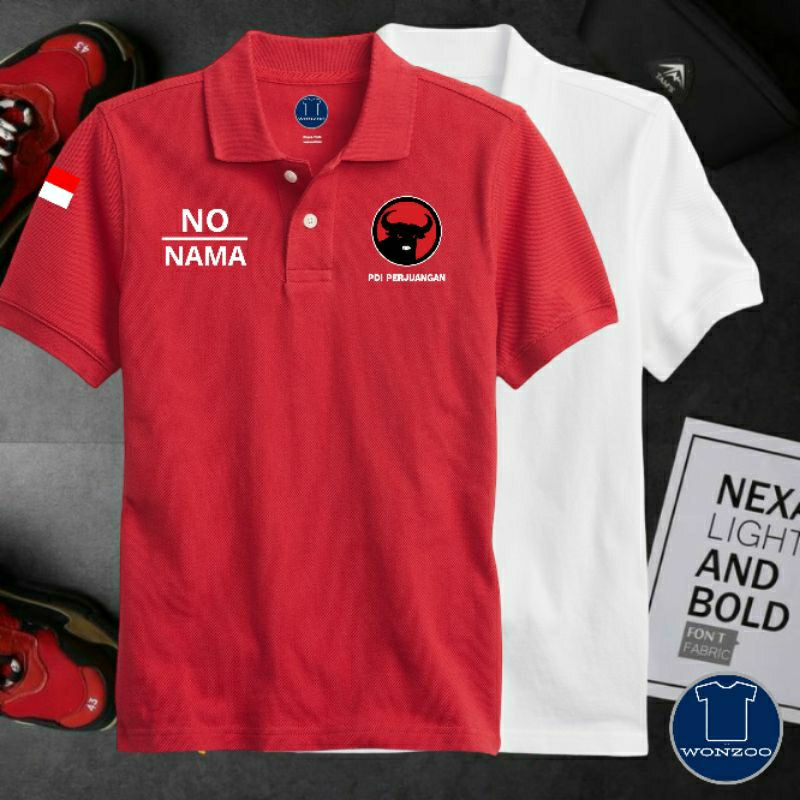 KAOS POLO PARTAI PDI PERJUANGAN (PDIP) PREMIUM QUALITY