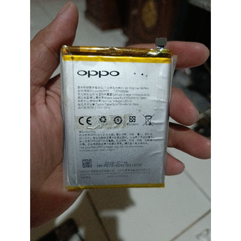 baterai bekas hp OPPO A3S RAM 3 ( NORMAL TIDAK KEMBUNG)