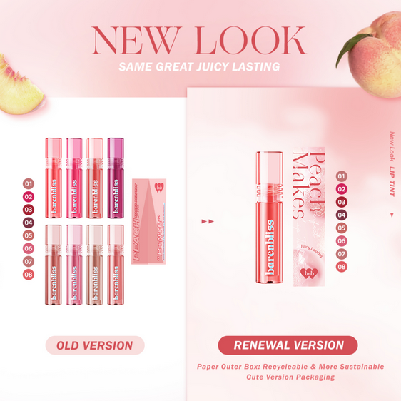 BNB barenbliss Peach Makes Perfect Lip Tint / Korea Lip Glossy Tint