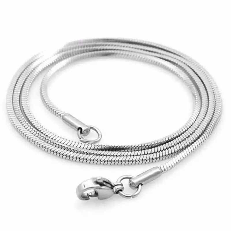 Kalung Model Kotak Stainless Steel 313 Warna Silver dan Emas Pria dan Wanita