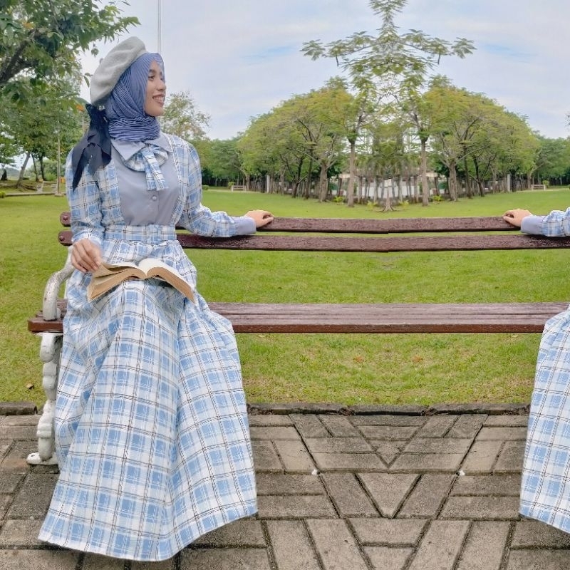 Gamis Kotak Charise Dress Seifuku Anime Outfit