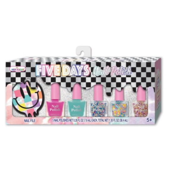 

Dijual Kosmetik Kutek Anak 5-Days Nails Polish Plaid Collection Hot Focus Limited