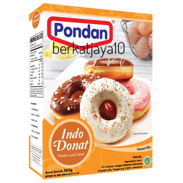 Pondan Indo Donat Tepung Premix Instant Donut 362 gram