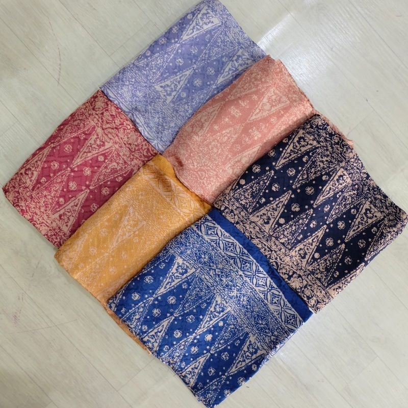 kain batik viscose fiskos Jupri kosongan setelan sarung dan selendang slendang khas Cirebon