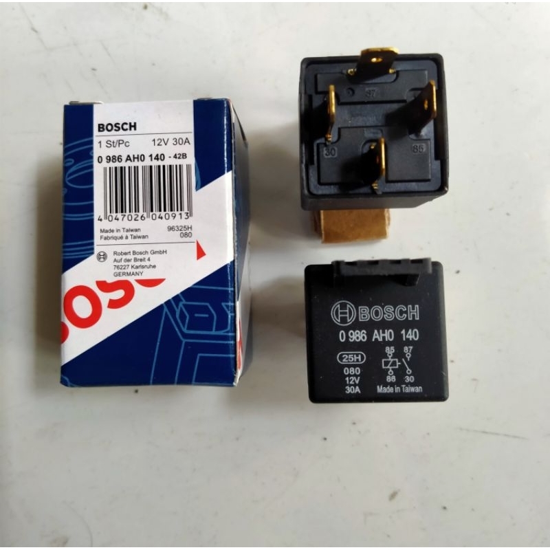 Relay bosch 4 kaki 12V 30A - 0 986 AH0 140 Ori