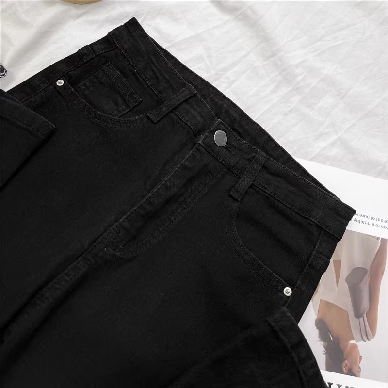 Korea Cutbray Jeans Terbaru / Highwaist Ada Melar Skinny Celana Jeans Wanita