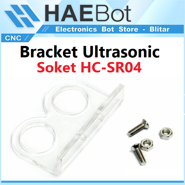 [HAEBOT] Ultrasonic Sensor Bracket Holder Mata Tempat Sensor HC-SR04 Shield Pelindung HC SR04 Akrilik