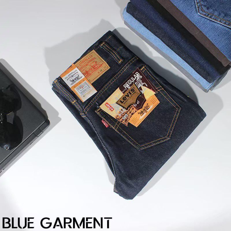 Celana Jeans Panjang Pria STANDAR Reguler SANWASH Black Ukuran 28 -38