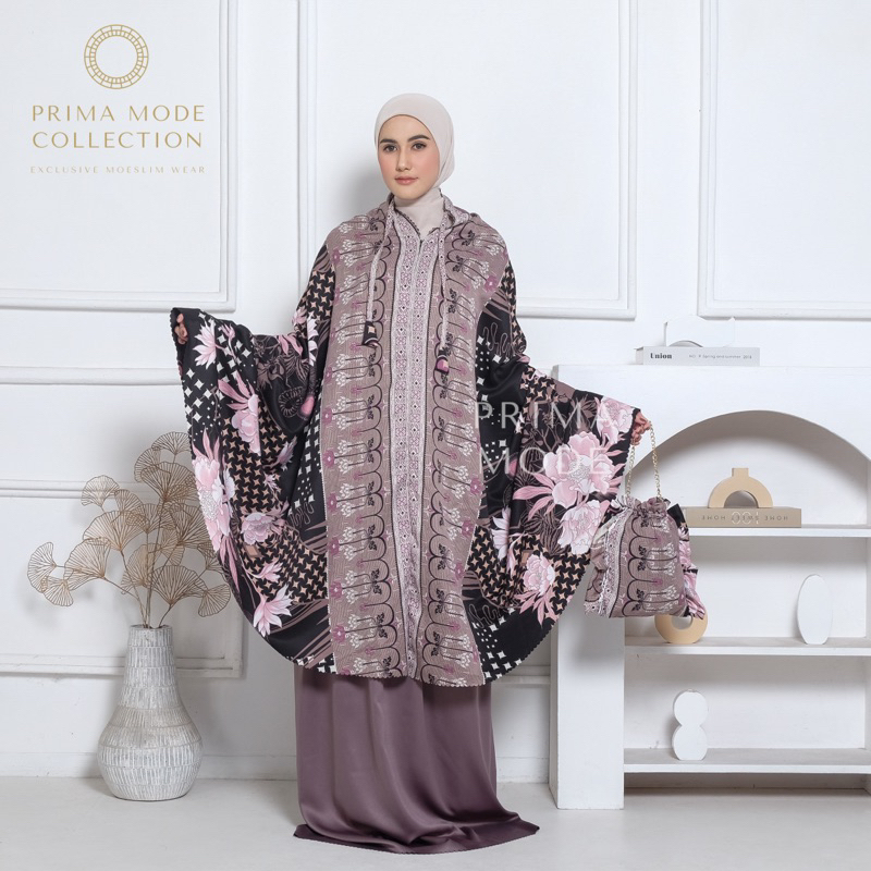 Mukena Dewasa Motif Silk Maxmara 2in1 Lasercut Luella Series