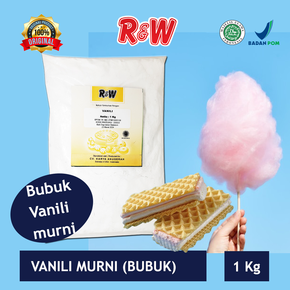 Vanili Murni Bubuk Perisa Vanila Rajawali R&amp;W RW 1 kg