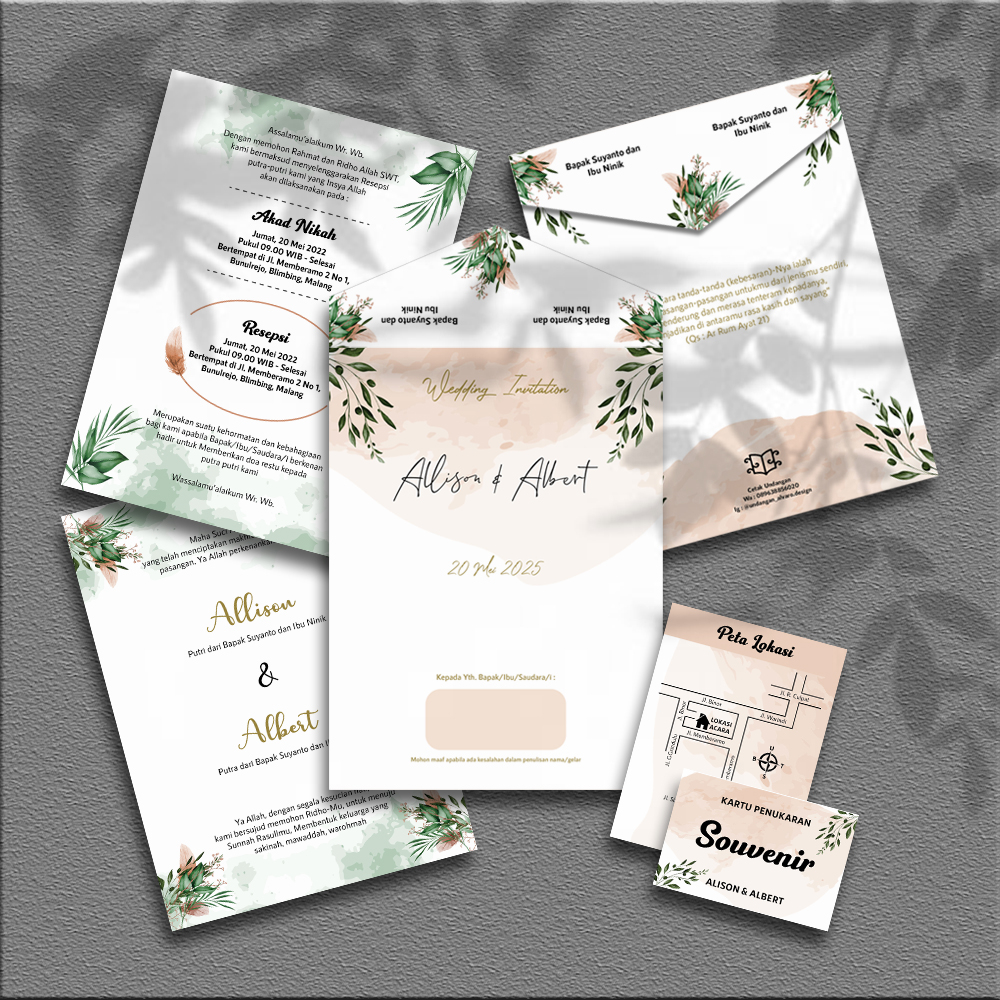 undangan amplop + isi terbaru / undangan amplop isi besar hardcover / undangan amplop + isi termurah