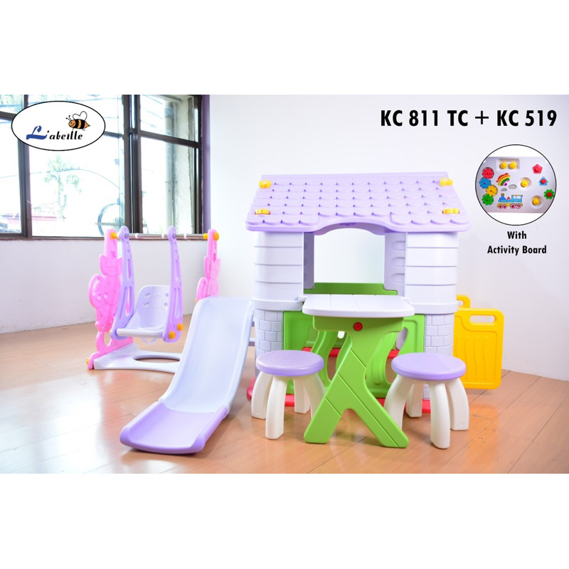 Makassar - Labeille KC 811 TC + KC 519 5in1 Super Luxury Dream House Slide Swing Table Chair