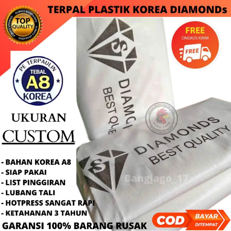 Terpal Putih Polos Typa A8 Tebal Import Korea Ukuran Bisa Custom