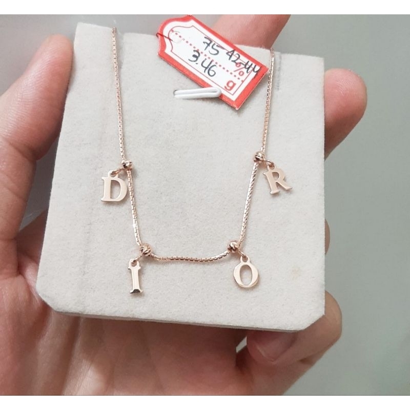 Kalung emas 75 dior
