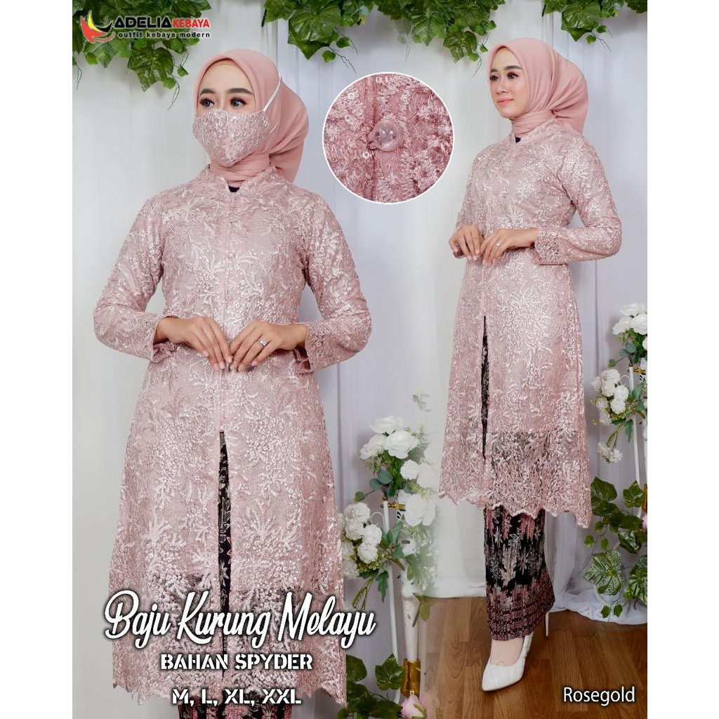 Baju kebaya kurung melayu tradisional Kebaya modern hijab Kebaya tunangan pernikahan modis cantik dan elegan