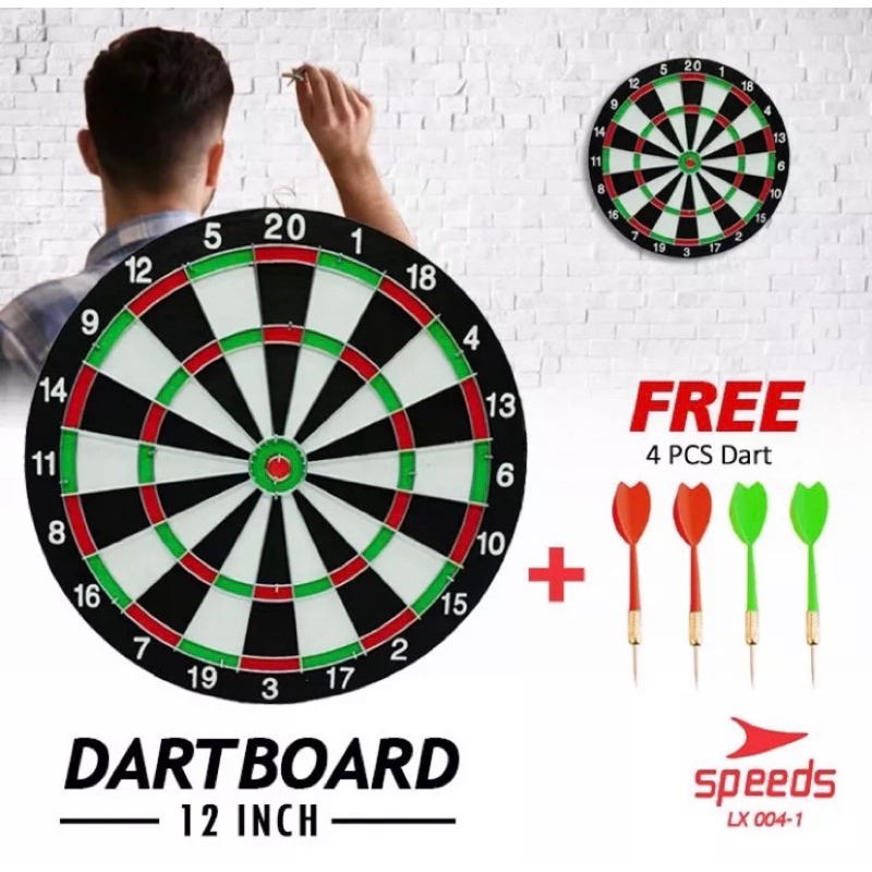 SPEEDS Dartboard Papan Panah Permainan Lempar Panah Panahan Dinding 004-2