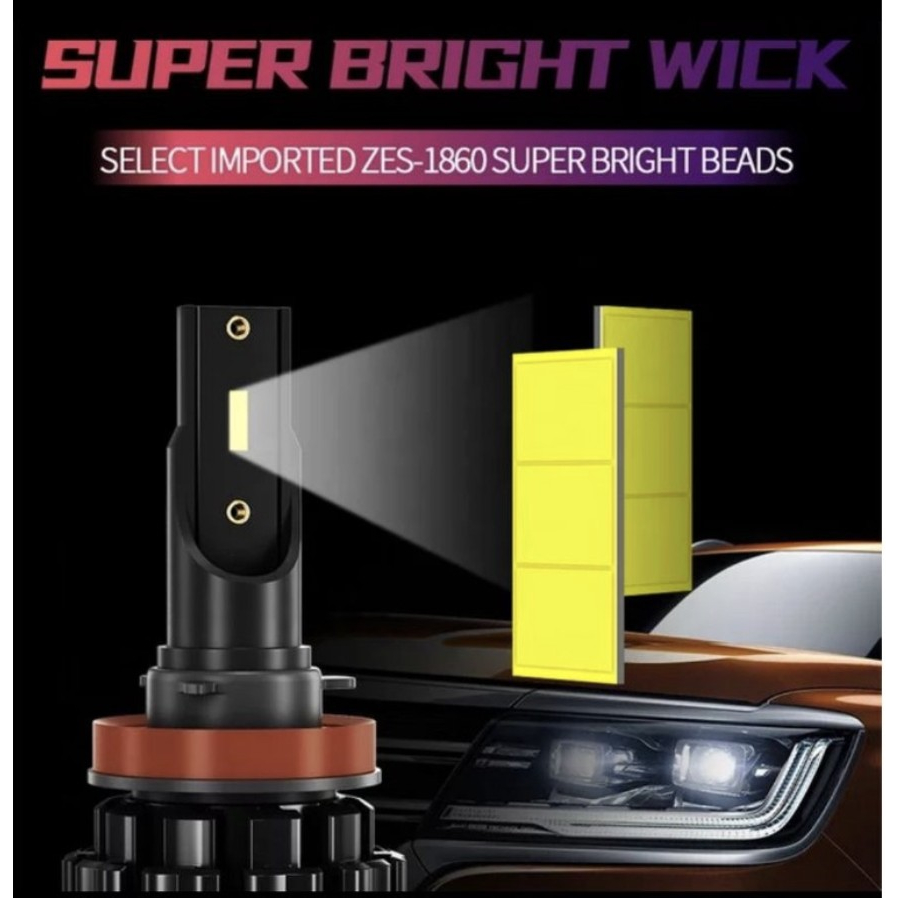 Lampu LED HB3 High Beam mobil (Merk S8 = 55 WATT) - SUPER TERANG - Lampu high beam / lampu jauh (lampu jauh innova reborn)