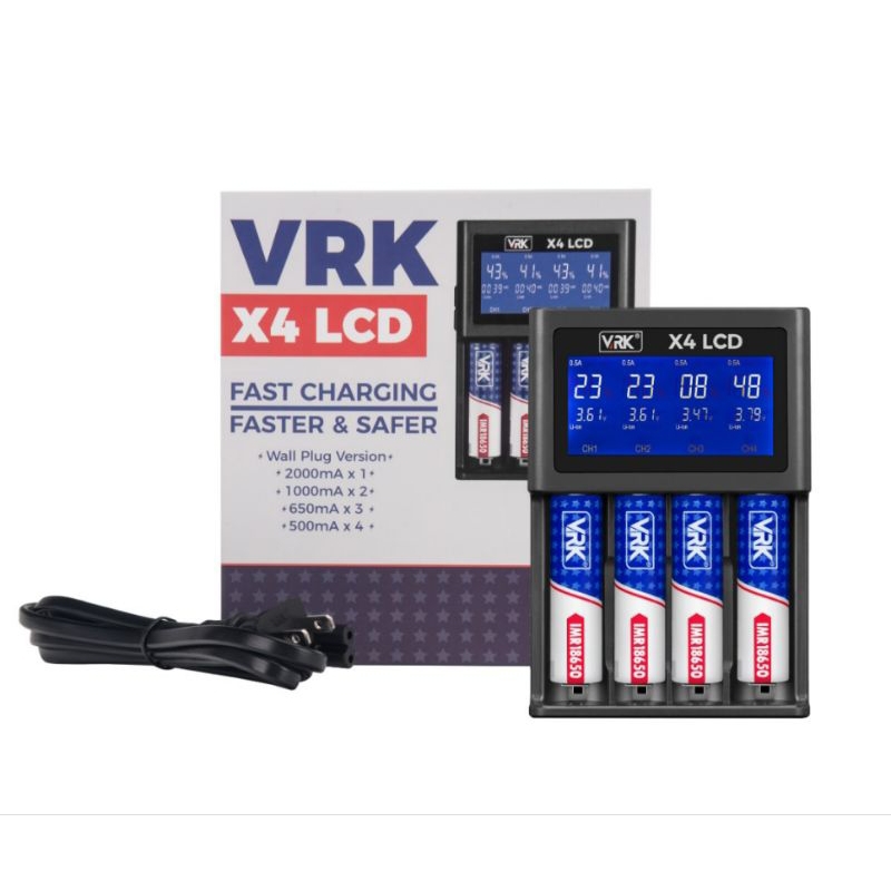 VRK X4 LCD CHARGER 4 SLOT AUTHEN By PREVA