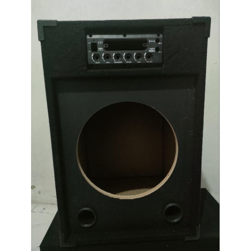 Box Speaker 12 Inch Single Dan Tempat Ampli Power (BONUS KIT PANEL POWER )