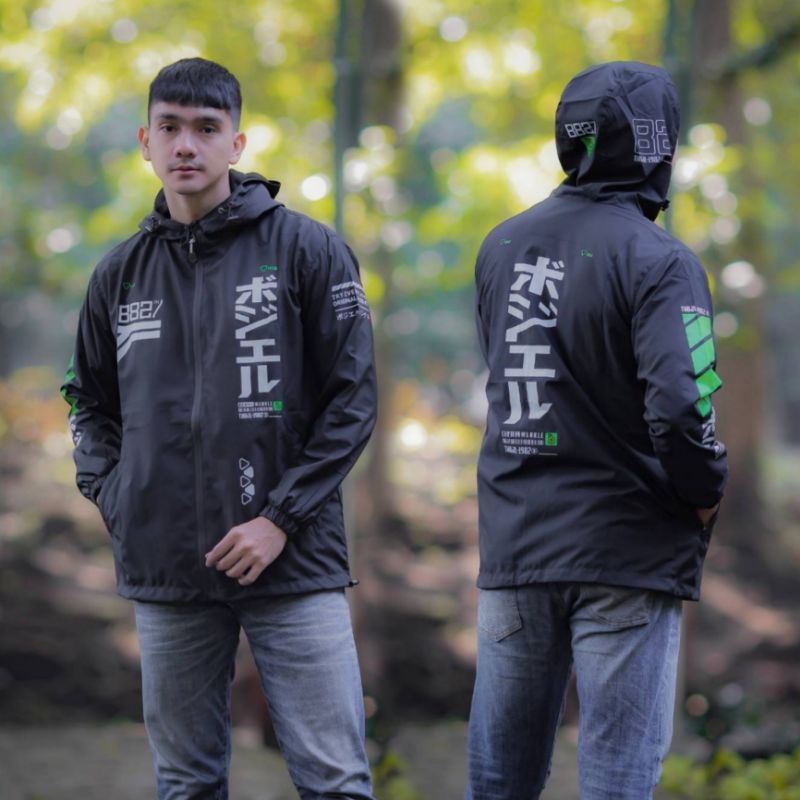 Jaket Parasut Pria Outdoor Jacket Waterproof Simple Casual Original Distro Korean Style Terbaru