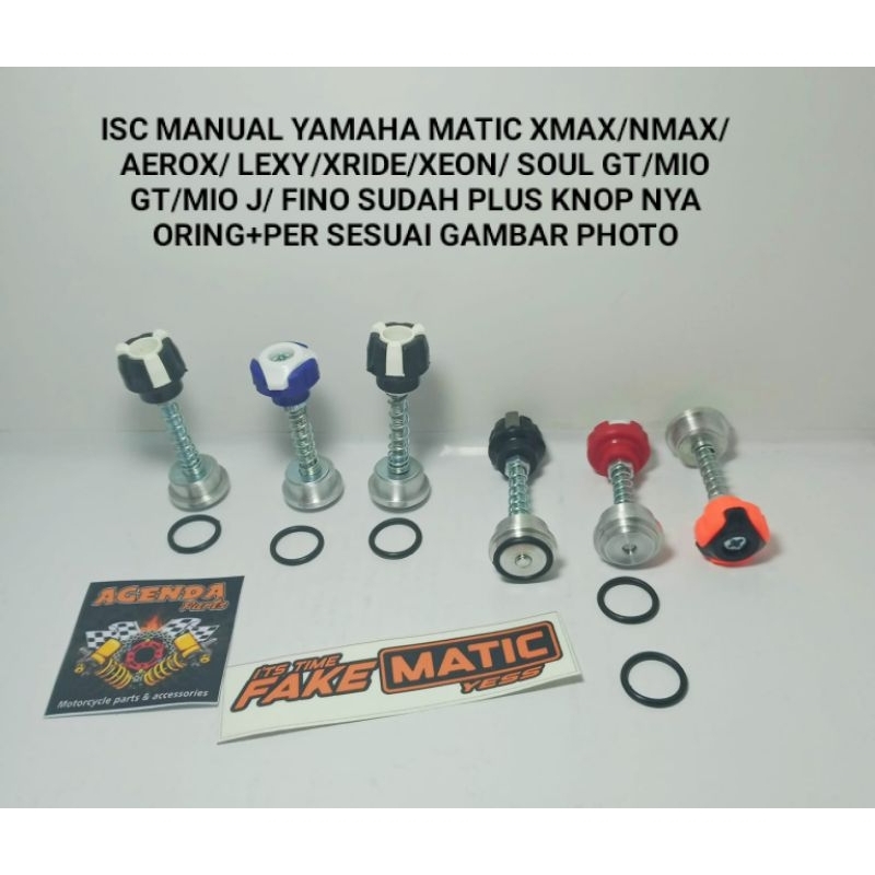 ISC MANUAL YAMAHA MATIC XMAX/NMAX/AEROX/ LEXY/XRIDE/XEON/ SOUL GT/MIO GT/MIO J/ FINO SUDAH PLUS KNOP NYA ORING+PER SESUAI GAMBAR PHOTO