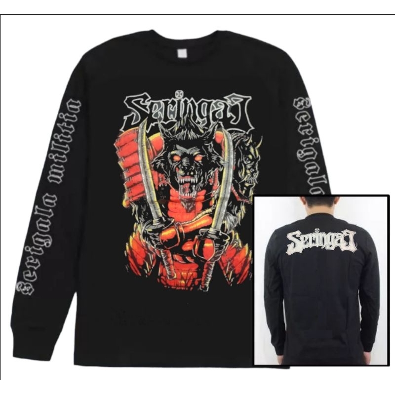 LS SERINGAI SERIGALA MILITAN / KAOS BAND LENGAN PANJANG