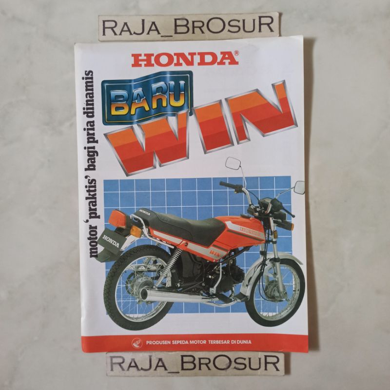 Poster brosur katalog flyer jadul lawas Honda Win 100/Win100 1984