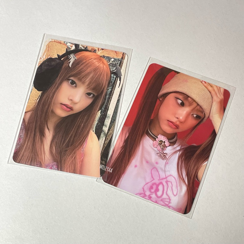 READY STOCK PHOTOCARD PC OFFICIAL HAERIN NEWJEANS OMG WEVERSE VERSI B DAN C HEADPHONE
